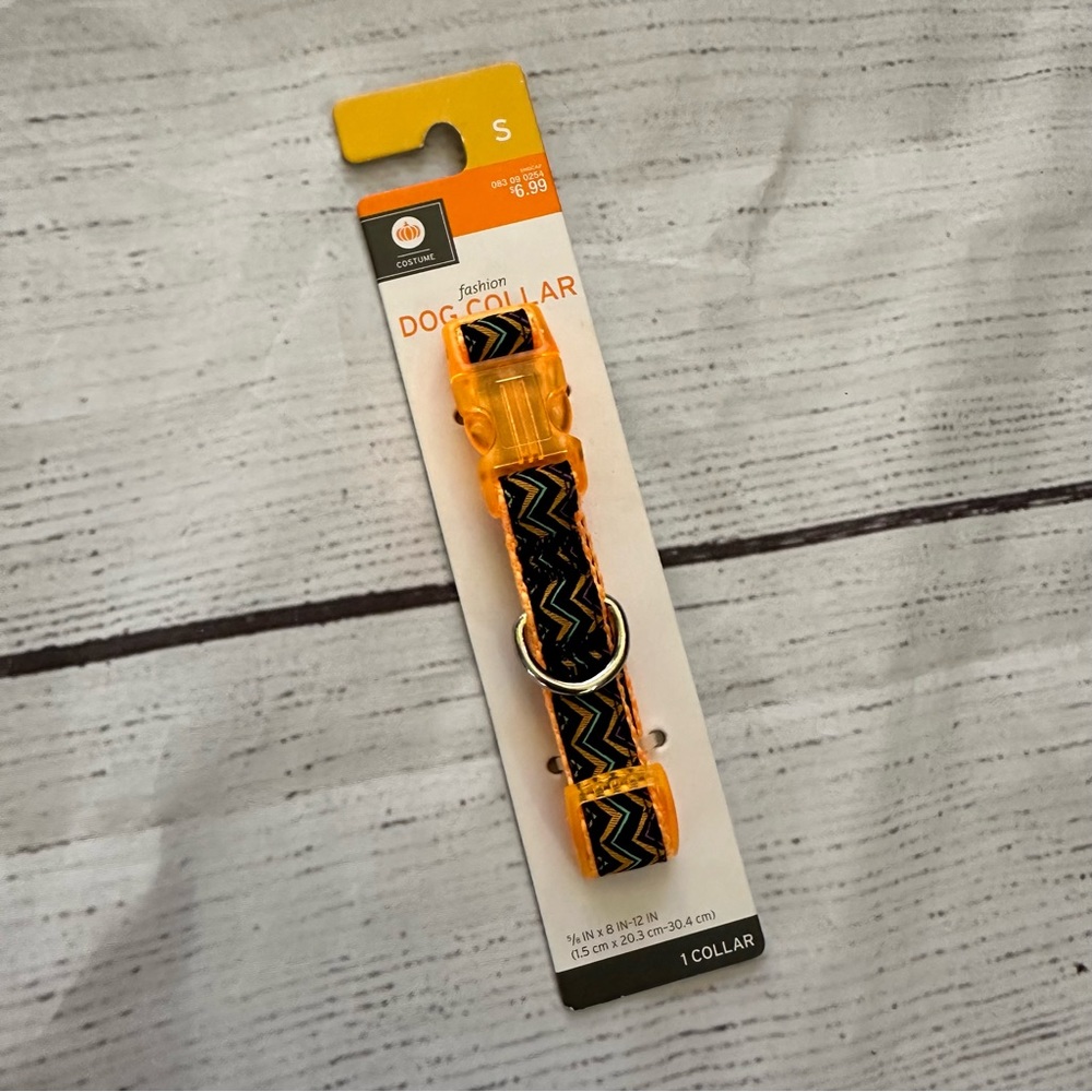 Target new halloween small orange black dog collar